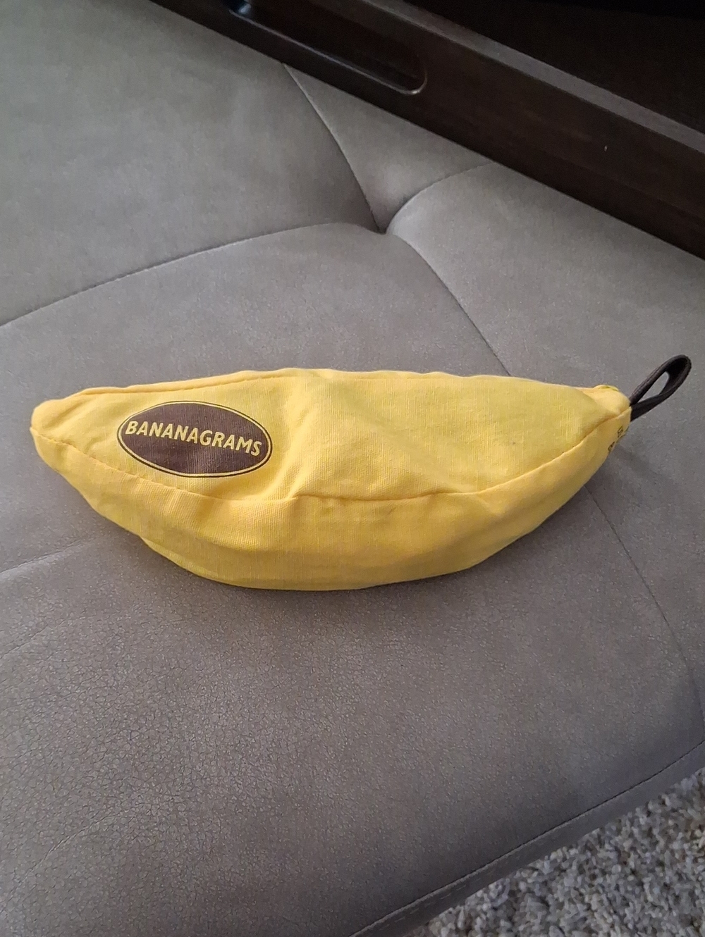 Bananagrams Game In Banana Shaped Carrying Case W Zip Closure